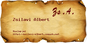 Zsilavi Albert névjegykártya
